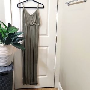 NWOT, Lulus, Medium, Army Green, Maxi Dress